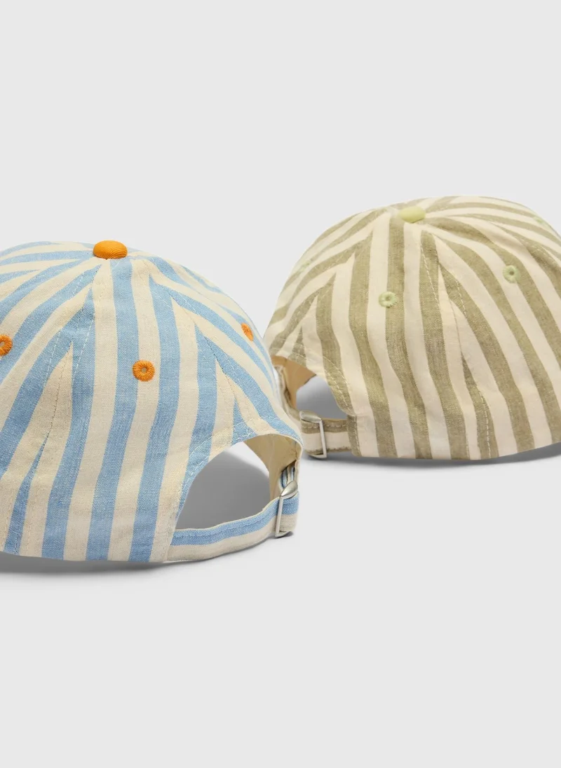 ماتلان 2 Pack Kids Stripe Caps